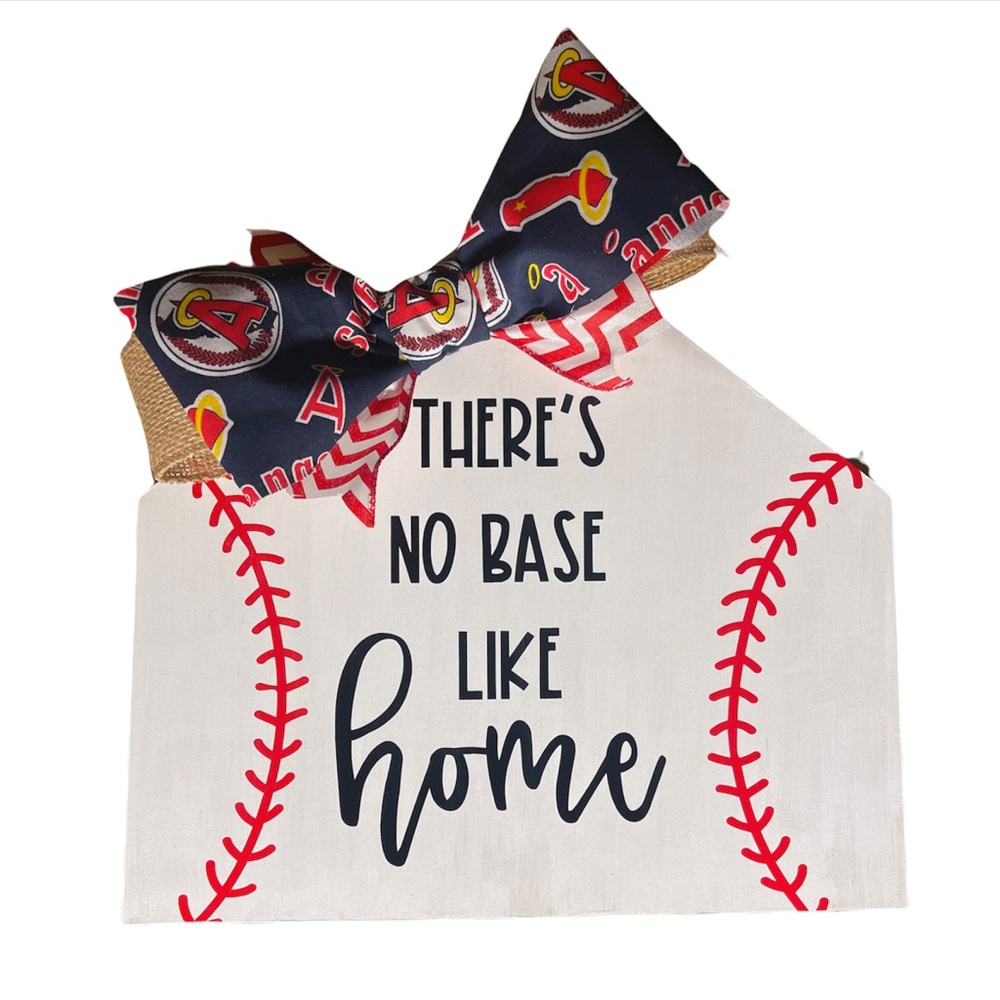 ♥️💙 Angels Baseball Fans Wood Sign Handmade Decor 💙♥️ 11 x 11 in